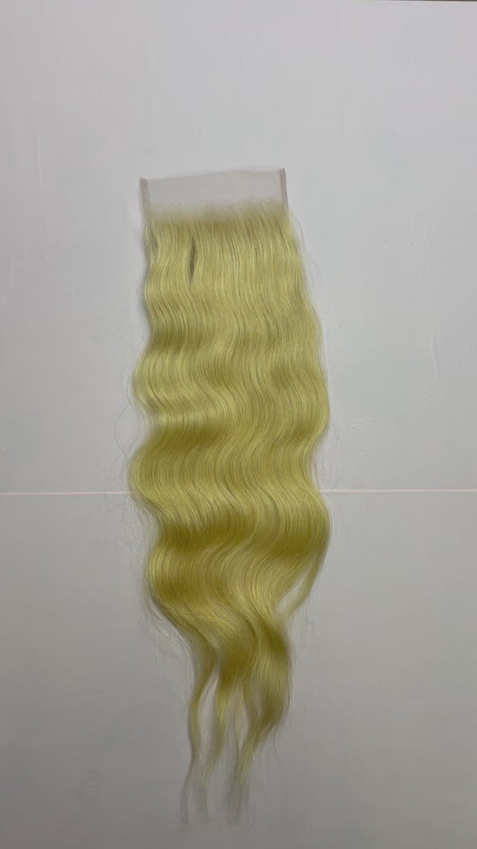 Raw Cambodian Wavy Blonde 5x5 HD lace closure