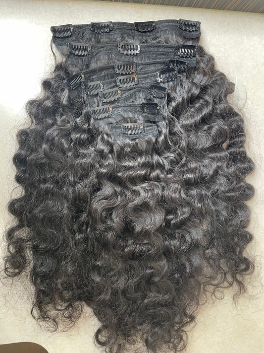 Cambodian Wavy Curly Clip-Ins